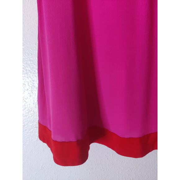 Kate Spade Pink & Red Trim Color Block Sleeveless A-Line Dalene Dress Size 4 - Picture 4 of 9